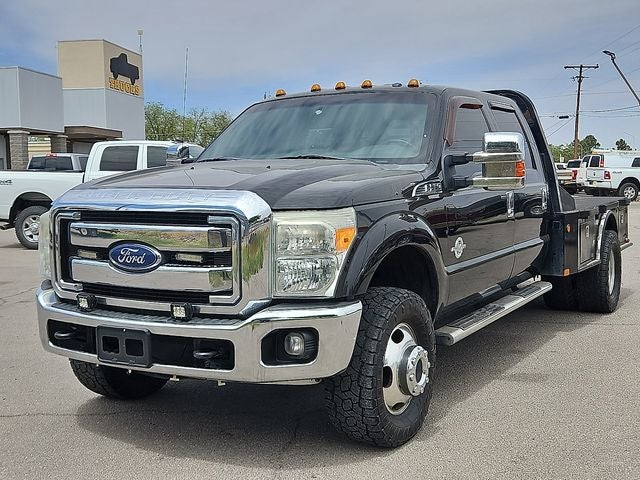2015 Ford F-350SD Lariat DRW in Tuxedo Black Metallic — front three-quarter view