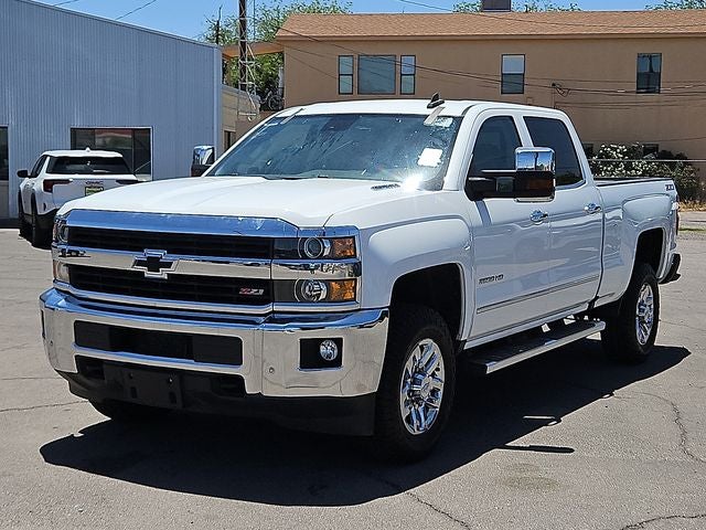 2016 Chevrolet Silverado 3500HD LTZ in Summit White — front three-quarter view
