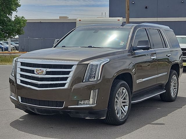 2020 Cadillac Escalade Base in Dark Mocha Metallic — front three-quarter view