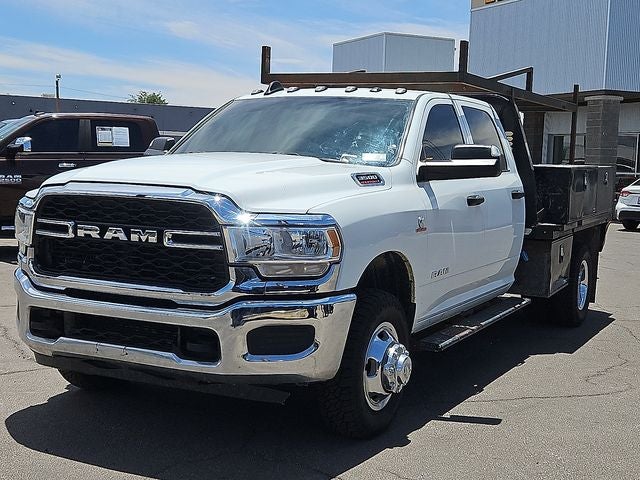 2022 RAM 3500 Tradesman in Bright White Clearcoat — front three-quarter view